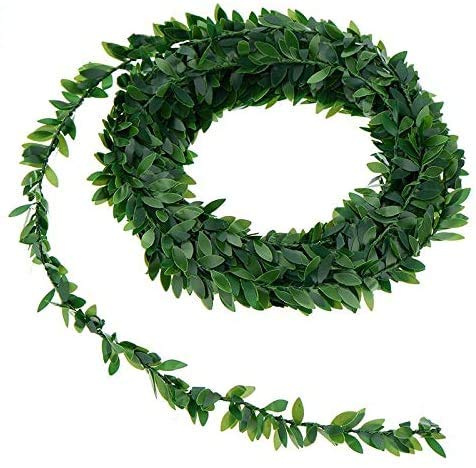 Hinleise - Ghirlanda artificiale con foglie di edera verde, finta pianta rampicante per cerimonie di matrimonio e feste (7,5 m)