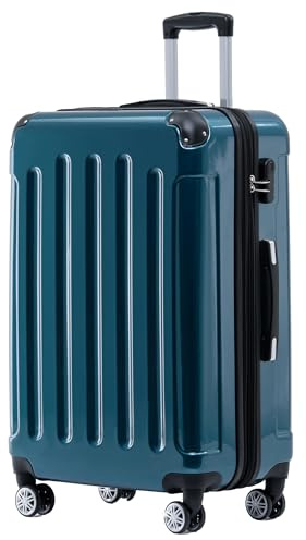 BEIBYE Zwillingsrollen 2048 Hartschale Trolley Koffer Reisekoffer Taschen Gepäck in M-L-XL-Set (Pale Green, L)