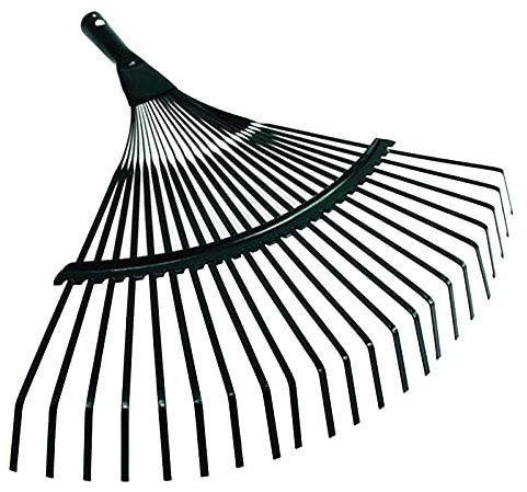 Puooifrty 42cm Steel Fan Rake Replacement Rake for Grass Patio Leaves Leaf Lawn 22 Tooth
