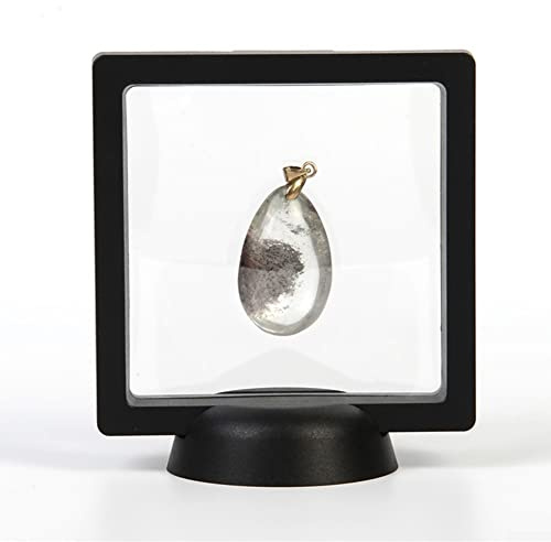 10 Stück 3D schwebender Rahmen Herausforderung Münzhalter Ständer Münzrahmen Penny 110 x 110 mm Dekoration Schwarz Kunststoff 3D schwebender Display Halter - Schwarz