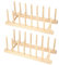 HAOCHEN 2 PCS Scolapiatti da Appoggio, Porta Bottiglie Acqua, Portapiatti, Scola Piatti, Cestello Portabottiglie, Scolapiatti Legno per Libro, Piatti, Tazze, Cd, Bicchiere per Vino
