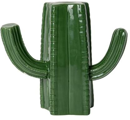 Fisura - Original toothpick dispenser cactus. Green funny toothpick dispenser. Ceramic toothpick holder in the shape of a cactus. Toothpick holder 12 x 11 cm.