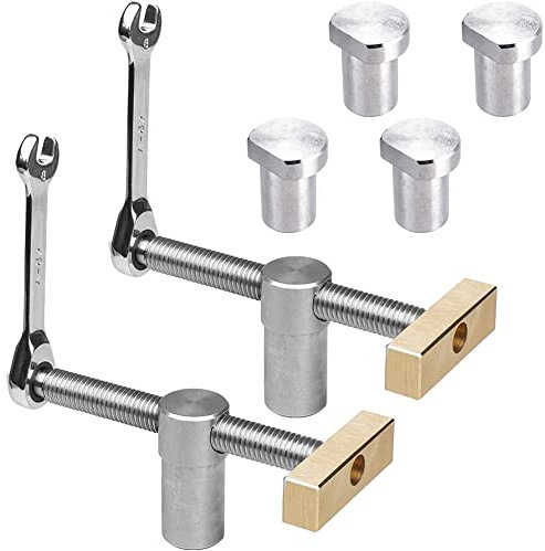 Dojimayisc Woodworking Adjustable Desktop Clip with 4Pc 20mm Dog Holes Stop,Clip Clamp Fixture Vise Joinery Carpenter Tools