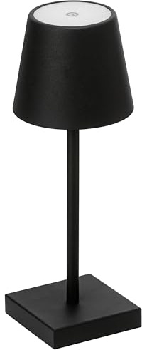Dehner Akkuleuchte Dyan, schwarz, Höhe 30 cm, Ø 11 cm | Outdoor Tischleuchte, warmweiß, Schutzklasse IP54, Metall / Kunststoff