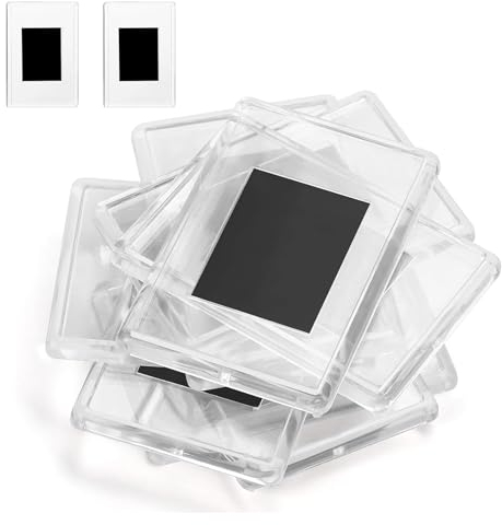 20 Pack Blank Photo Frame Fridge Magnets, Translucent Acrylic Inserts for Small Photos, DIY Gift for Family and Friends, Create Your Own Fridge Magnets