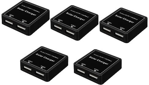 Pojedehy 5PCS Solar Panel Charger Power Bank 5V 3A Dual USB Charge Solar Stabilizer Charger