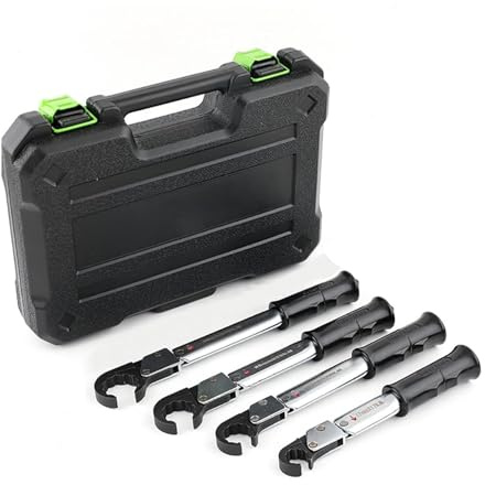 SMoonga Kit de clés dynamométriques à cliquet, Outil de démontage, Jeu de clés à Cloche à Capuchon en cuivre, Outil de réparation de climatisation de réfrigération 18-75 Nm extrémité Ouverte
