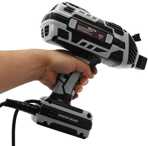 gegeweeret Tragbares Schweißgerät 4600W MMA/ARC | IGBT-Technologie mit Stromeinstellung | Inkl. Tragetasche & Schweißpistole | für Metallarbeiten (Grau)