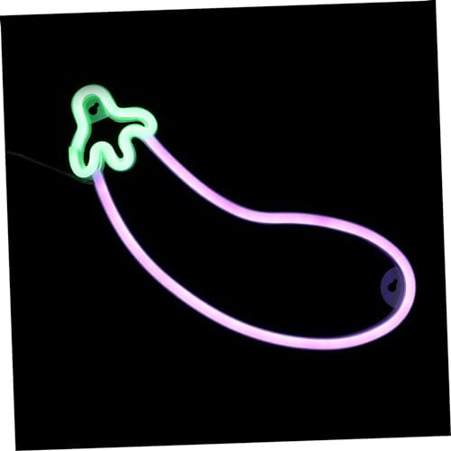 Homoyoyo Led Neonschild Aubergine Kreatives Schlafzimmer Wohnzimmer Dekor Ohne Batterie Langlebiges Sanftes Licht Party Atmosphäre Deko Für Raumgestaltung