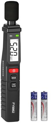 Dezibel-Meter, Schallpegelmesser Tragbar, Digital SPL Meter 30-130dB mit A gewichtet, Schnell/Langsam-Modus, MAX Data Hold, Clip-on Ultraleicht Lärm-Messgerät für Haus Fabrik Klassenzimmer Büro