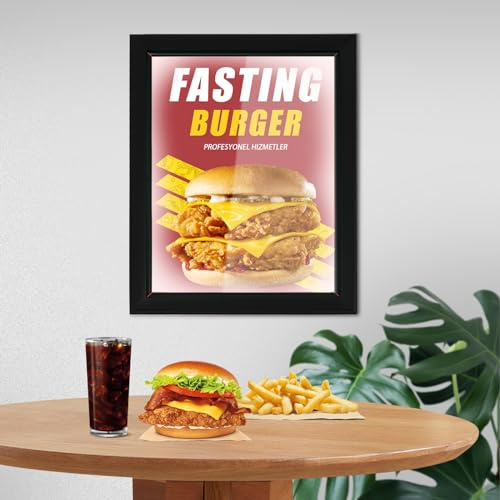 LED-beleuchteter Plakatrahmen 40 x 50cm Film-Posterrahmen mit 12V, vielseitiges Werbedisplay, Leuchtrahmen aus Acryl für Filmplakate und Werbung