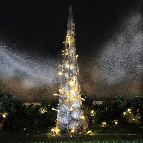 Gartenpirat Pyramide 60 cm aus Drahtgestell mit 30 LED warmweiß Weihnachtsdekoration