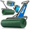 KESSER® Rouleau à gazon en métal à remplir avec de l'eau ou du sable avec un volume de remplissage de 63 l et 99 cm de large - Rouleau de jardin avec 5 pointes et gants - Rouleau manuel pour gazon -