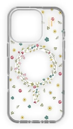 IDEAL OF SWEDEN Transparente Handyhülle für iPhone 16 Pro- Blomming | 3m Sturztest, MagSafe-kompatible Handyhülle mit erhöhten Kamerakanten, transparentes Design