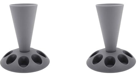 Ohewiiuk 2X A-Piping Bag Stand, Piping Bag Holder with 8 Slots Nozzles, Plastic Pastry Bag Stand for Cake Decorating Kit