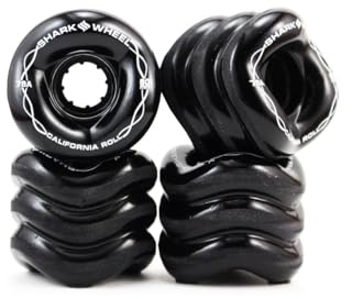 Shark Wheel Ruota Skateboard – 60 mm 78a California Roll – Colore Nero