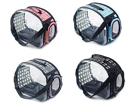 Yardwe Tragbare Haustiertransportbox Rucksack Kratzfestes TPU Material Transparentes Design Für Reisen Und Outdoor Katzen Und Hunde Großformat (42 x 28 x 32cm)