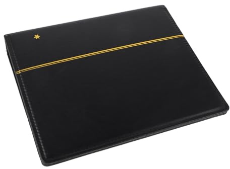 DIYEAH Album Raccoglitore in Pu Per Collezione Banconote e Francobolli Vuoto Anelli Espandibile Per Collezionisti Monete e Documenti
