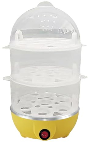 Cuociuova per uova sode – 3 livelli Fornello elettrico | Utensile da cucina con spegnimento automatico per pasta di mais gnocchi Porridge