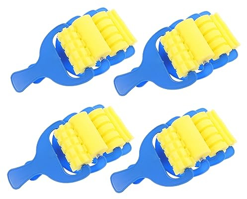 Toddmomy 12 Piezas Cepillos de Esponja para Rodillos de Pintura para Manualidades Pinceles para Pintura Infantil No Tóxicos Herramientas para Dibujo y Graffiti Preescolar y Jardín de
