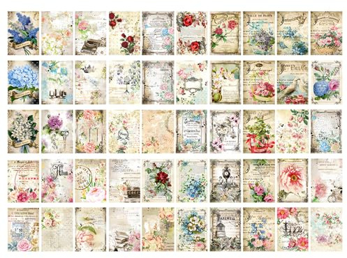 Scrapbooking Set, 100 Blätter Vintage Scrapbook Papier, Dekorative Bullet Journal Zubehör für Fotoalbum Kalender Notizbuch Tagebuch DIY Dekoration