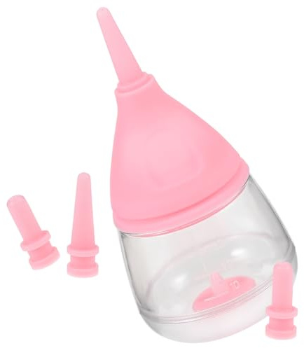 DOITOOL Babyflasche aus Kunststoff und Silikon mit Skala zum Füttern von Welpen Kätzchen Hamstern und Kaninchen Leicht zu Reinigen und Robust für Haustierernährung