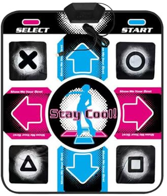 TASBER Dance Mat For Girls - Light Up Dance Pad, Kids Musical Dance Play Mats With Light Up 9 Pattern, Musical Dance Mat for TV Computer, Christmas Valentine's Day Dance Game Mats for Kids Adults (A)