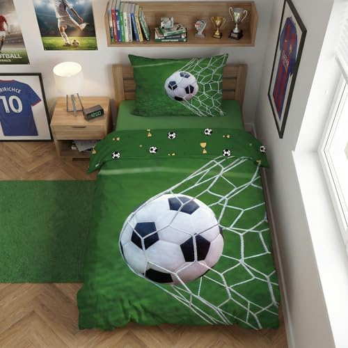 Fútbol Funda Nórdica Cama 90 140x200 + Funda Almohada 65x65 Algodón GOL