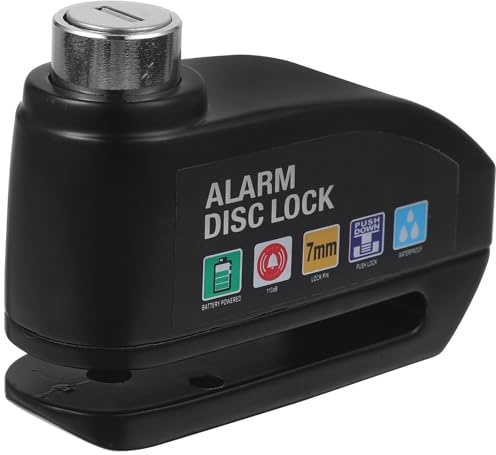 INOOMP Bloccadisco Allarme per Veicoli a Due Ruote, Blocca Freno Disco Resistente per Mountain Bike e Bici da Strada, Accessorio Antifurto Elettronico per Protezione Sicurezza Veicoli