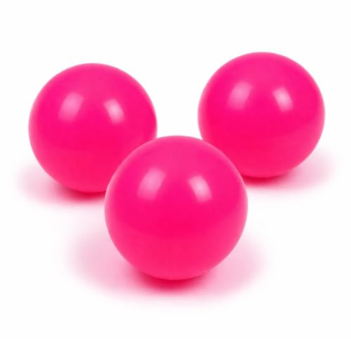 Flummi Set Pink 3 Stück 43 mm – Mädchen Flummi Springball Kinder – Extra große Hüpfbälle Mitgebsel Geburtstag Give Away