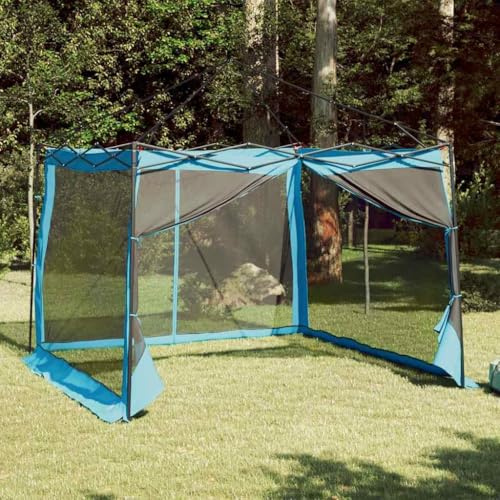 LoogCape Tente intérieure avec toit et stockage vert x x TAFT, portes, filet pour camping, fête de jardin ou festival, avec sac de transport et piquets
