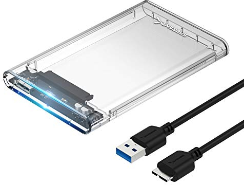 SABRENT Boitier Externe pour Disque Dur SATA 2,5 Pouces, 9,5 ou 7mm Adaptateur SSD/HDD vers USB 3.2, Station d'accueil du Disque Dur, sans Outils, Supporte UASP, câble USB Inclus (EC-OCUB)