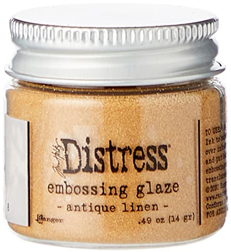 Tim Holtz - Ranger Ranger-Tim Holtz Distress Embossing Glaze-Antique Linen, 1 oz jar, TDE70948