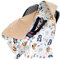 Medi Partners Einschlagdecke Baby Babyschale 100% Baumwolle für Sommer 85x85cm Kinderwagen Kuscheldecke universal Baby Decke Einschlagdecken Babydecke Buggy Autositz (Boho Animals mit beige Minky)