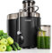 Juicer Machines, FOHERE Centrifugal Juicer Extractor Max Power 900W,Large 3” Feed Chute for Whole Fruit and Vegetables,3 Speed Control, 400w Motor,Cleaning Brush and Recipe Included (Black)