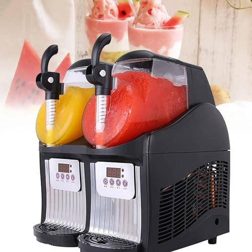 SACLMD Licuadora Profesional para Hacer granizados,máquina para Hacer Bebidas con Dos Tanques,para encimeras de Cocina y Bares en casa,220V