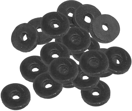 PATIKIL 20pz Rondelle Piatte in Gomma M4, Rondella Piatta 4mm ID x 13mm OD x 3mm Spessore Anello Tenuta Separatore Guarnizione per Tubo Rubinetto Tubo Acqua Bullone Fissaggio, Nero
