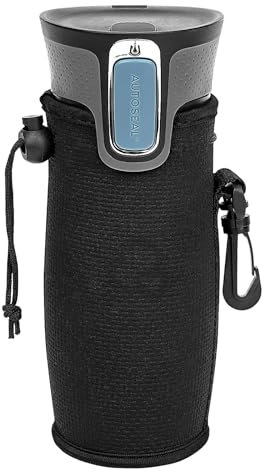 Linkidea Housse de bouteille d'eau en néoprène compatible avec Contigo West Loop 2.0/3.0 473,6 g, Huron 2.0 473,6 g, housse de bouteille isotherme portable avec pince, porte-bouteille pour voyage,