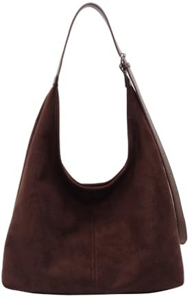 QKEPCY Handtasche Damen Tote Bag Shopper Groß Umhängetasche Wildleder Tasche Adatto per lo Shopping di Lavoro