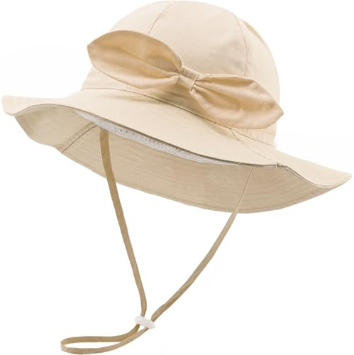 DRESHOW Baby Solhatt Småbarn Solskydd Djurmössa Unisex Sommarhatt med Hakrem UPF 50+