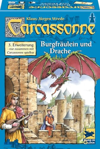 Schmidt Spiele 48145 - Carcassonne, Burgfräulein und Drache, 3. Erweiterung