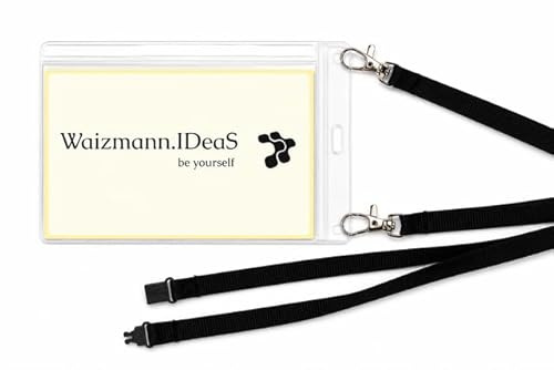 50x Ausweisset Ausweis-Set - Umhängeband Lanyard Schlüsselband 10mm Sicherheitsverschluss + Ausweishülle Schutzhülle Vinyl DIN A6