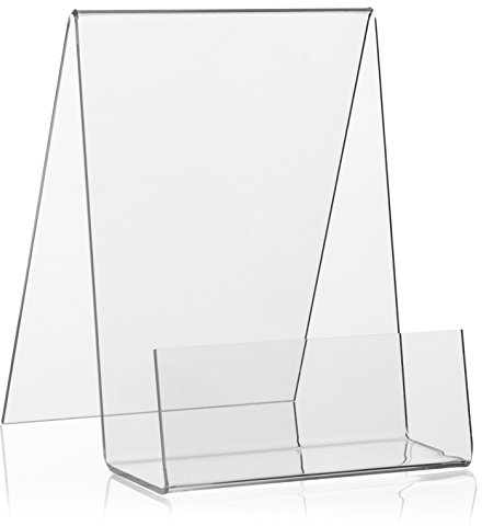 Buchständer/Buchaufsteller als Warenträger und Schrägsteller im DIN A6 Format aus original PLEXIGLAS®