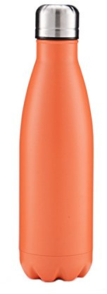 FunnyGuys Bottiglia personalizzata con incisione su doppia parete, per bambini, damigella d'onore, amici, insegnanti, allenatori, in acciaio inossidabile, 500 ml, Arancione