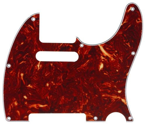 Musiclily Pro 8 Löcher Tele Pickguard Gitarren Schlagbrett für MIJ Made Fender Japan Telecaster,4 lagig Vintage Tortoise | Für MIJ Made Fender Japan Tele