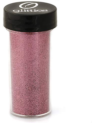 GLITTIES - Pink Rouge - Cosmetic Grade Extra Fine (.006) Loose Glitter Powder Safe for Skin! Perfect for Makeup, Body Tattoos, Face, Hair, Lips, Soap, Lotion, Nail Art - (30 Gram Jars)