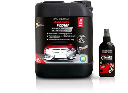 Mediashop Platinum Amazing Foam 3 Liter Nachfüllkanister & Fanastic Protect - Autoreiniger und Autopflege - entfernt hartnäckigen Schmutz und sorgt für Glanz – auch als Cockpit Reiniger