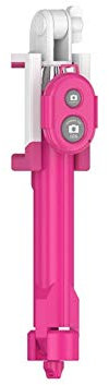 Perche Selfie avec Trepied pour IPHONE SE 2020 Smartphone Bluetooth sans Fil Stick Android iOS Reglable Telecommande (Rose)