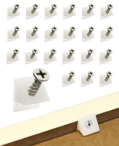 QWORK® 200 Pack Plastic Drawer Supports for Sagging Drawers, Drawer Bottom Repair Fix Mending Wedges, Drawer Repair Kit with Screws