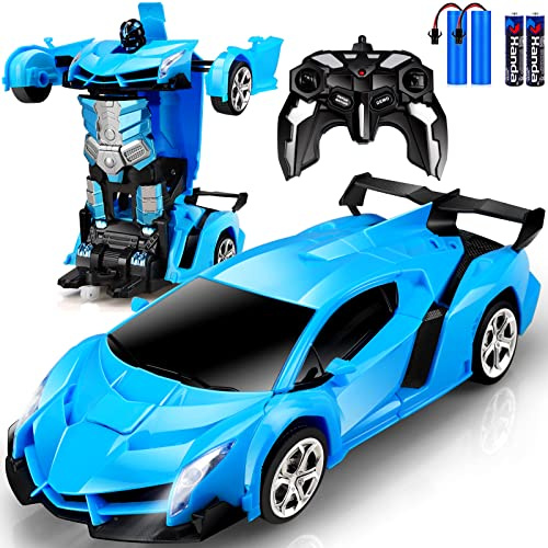 Chridark Ferngesteuertes Auto Transformator Spielzeug Transform RC Roboter Spielzeugauto für Kinder Spielzeug für 3-8 Jahre Mädchen Junge Geschenk Geburtstag Spielsachen